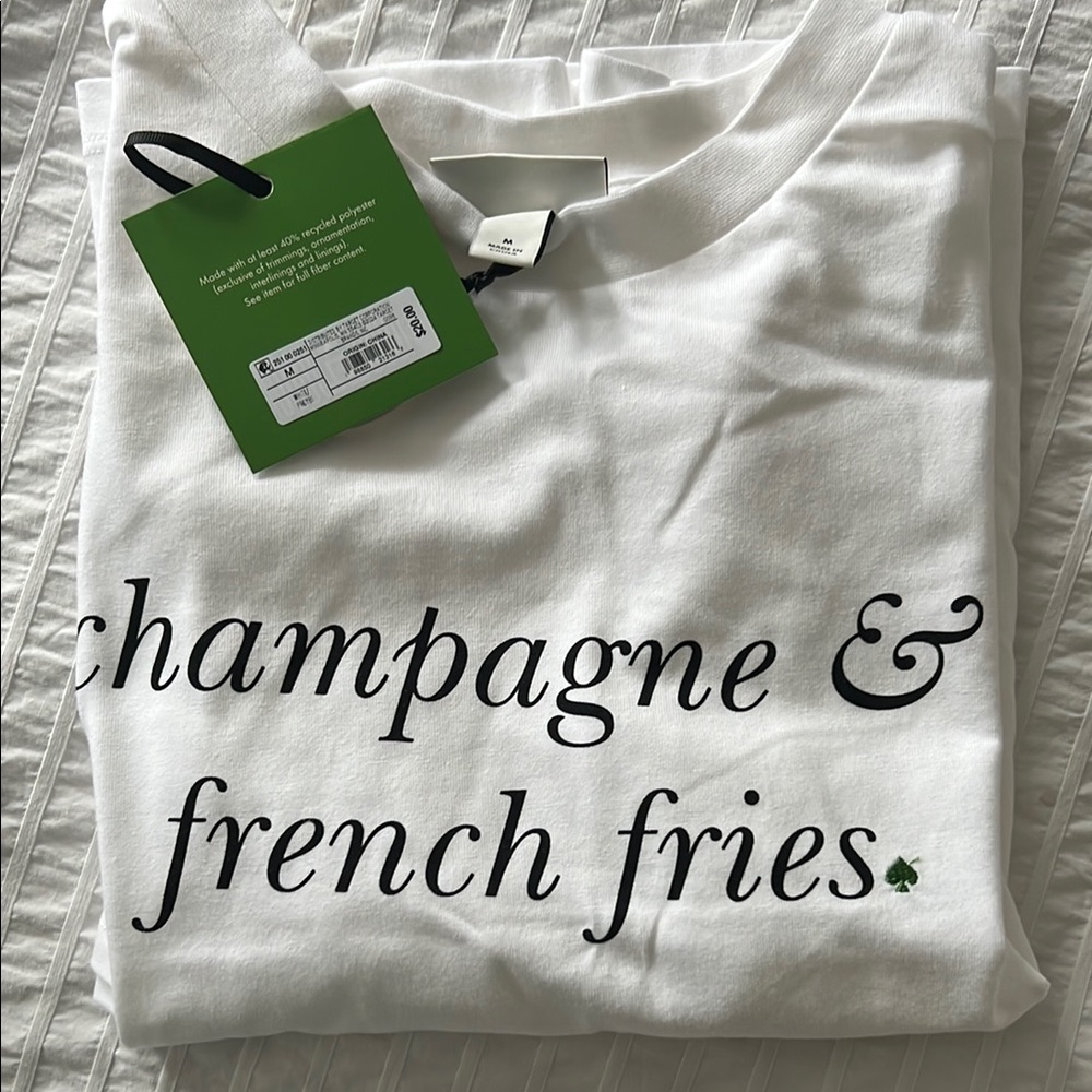 Kate Spade Target Champagne & Fries tee Size M